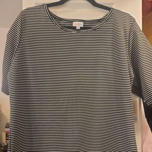 Lularoe Black and White Stripe Gigi